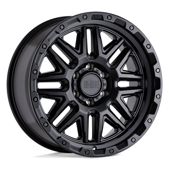 1790ALA-85127M71 - Black Rhino Alamo 17X9 5X127 -18 mm Matte Black W/ Black Bolts - Black Rhino Wheels Canada
