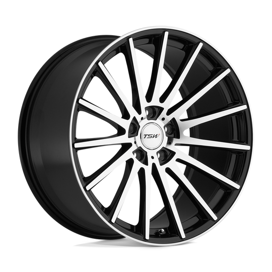1985CHC325112B72 - TSW Chicane 19X8.5 5X112  32mm Gloss Black W/ Mirror Face - TSW Wheels Canada