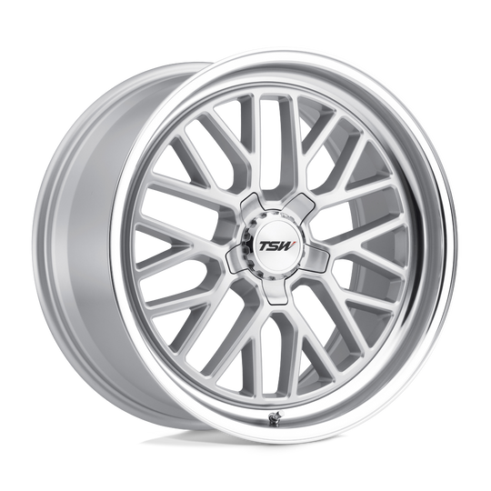 1985HCK325112S66 - TSW Hockenheim S 19X8.5 5X112  32mm Silver W/ Mirror Cut Lip - TSW Wheels Canada