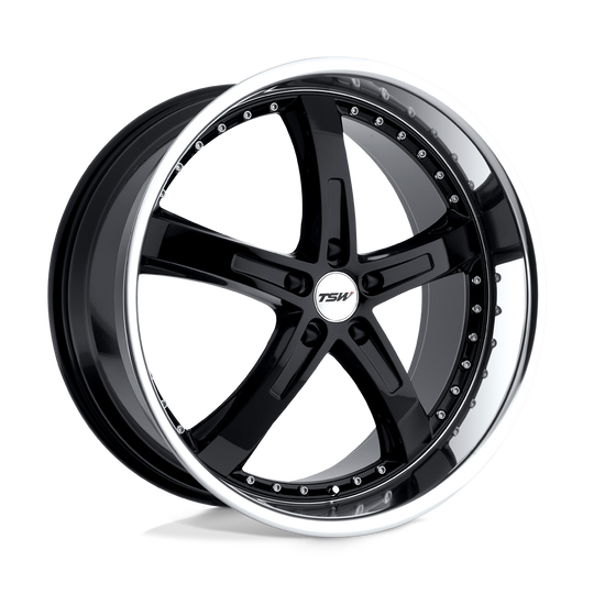 1980JAR405110B72 - TSW Jarama 19X8 5X110  40mm Gloss Black W/ Mirror Cut Lip - TSW Wheels Canada