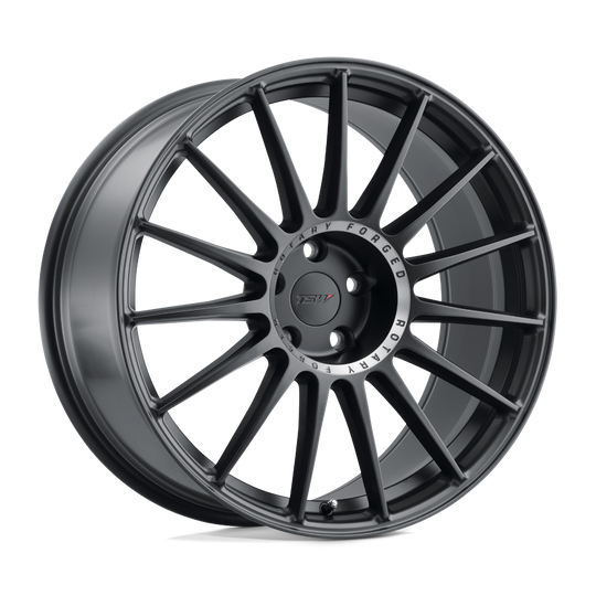 1780PDK455112B72 - TSW Paddock 17X8 5X112  45mm Semi Gloss Black W/ Machined Tinted Ring - TSW Wheels Canada