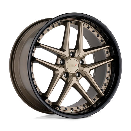 1995REM405112Z66 - TSW Premio 19X9.5 5X112  40mm Matte Bronze W/ Gloss Black Lip - TSW Wheels Canada