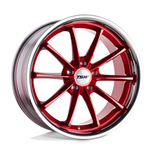 Load image into Gallery viewer, 1985SWP405114R76 - TSW Sweep 19X8.5 5X114.3  40mm Candy Red W/ Stainless Lip - TSW Wheels Canada