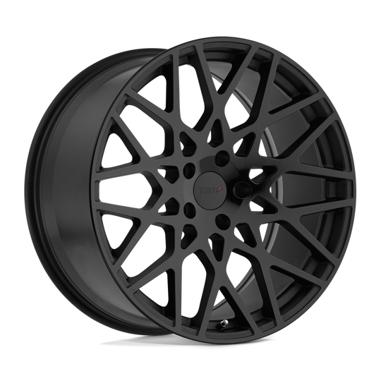 1985VLE405120B76 - TSW Vale 19X8.5 5X120  40mm Double Black - Matte Black W/ Gloss Black Face - TSW Wheels Canada
