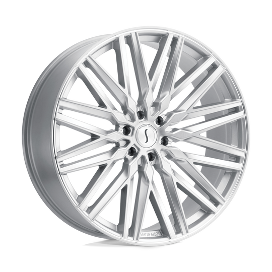 2090ADM256135S87 - Status Adamas 20X9 6X135  25mm Silver W/ Mirror Cut Face - Status Wheels Canada