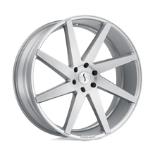 Load image into Gallery viewer, 2495BRT156140S12 - Status Brute 24X9.5 6X139.7  15mm Silver W/ Brushed Machined Face - Status Wheels Canada