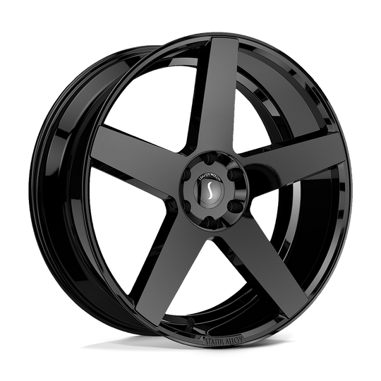 2495EMP255127B74 - Status Empire 24X9.5 5X127  25mm Gloss Black - Status Wheels Canada
