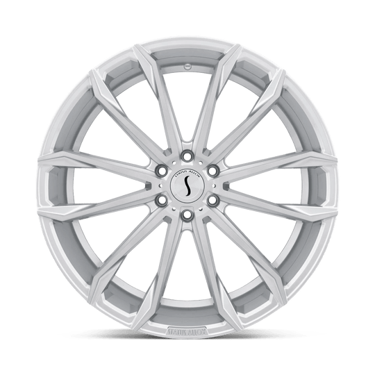 2090MST305127S71 - Status Mastadon 20X9 5X127  30mm Silver W/ Brushed Machined Face - Status Wheels Canada