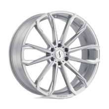 Load image into Gallery viewer, 2295MST305120S76 - Status Mastadon 22X9.5 5X120  30mm Silver W/ Brushed Machined Face - Status Wheels Canada