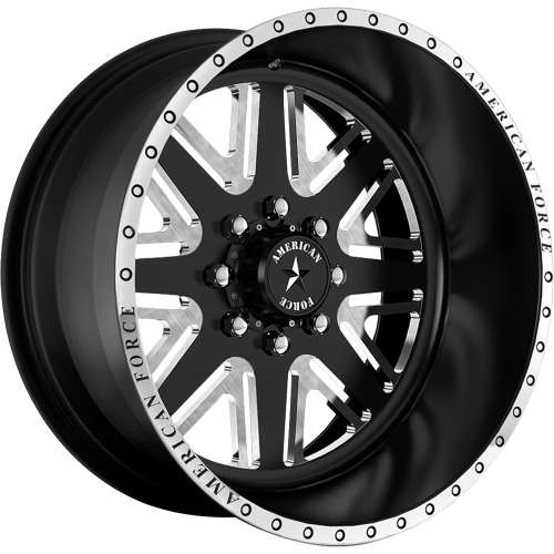 AFTK172F25-5-21 - American Force AFW Ambush 22X14 8X170 -73mm Gloss Black Mill-Mach - American Force Wheels Canada