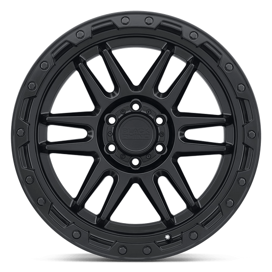 1785APC006120M67 - Black Rhino Apache 17X8.5 6X120  0mm Matte Black W/ Black Bolts - Black Rhino Wheels Canada
