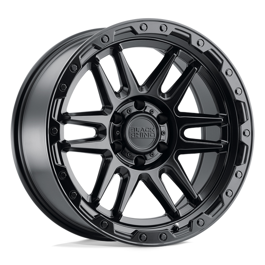 2090APC126114M76 - Black Rhino Apache 20X9 6X114.3  12mm Matte Black W/ Black Bolts - Black Rhino Wheels Canada