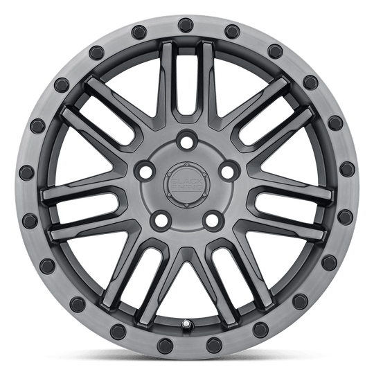 1570ACH155100G56 - Black Rhino Arches 15X7 5X100  15mm Matte Brushed Gunmetal W/ Black Bolts - Black Rhino Wheels Canada
