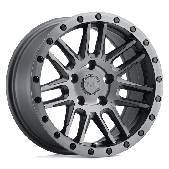 1570ACH155100G56 - Black Rhino Arches 15X7 5X100  15mm Matte Brushed Gunmetal W/ Black Bolts - Black Rhino Wheels Canada