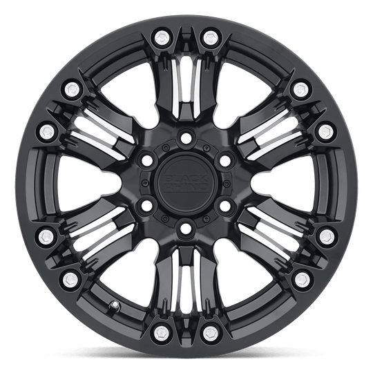 2095ASG025140M78 - Black Rhino Asagai 20X9.5 5X139.7  2mm Matte Black & Machined W/ Stainless Bolts - Black Rhino Wheels Canada
