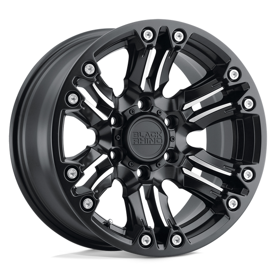 1895ASG025140M78 - Black Rhino Asagai 18X9.5 5X139.7  2mm Matte Black & Machined W/ Stainless Bolts - Black Rhino Wheels Canada