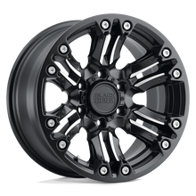 Load image into Gallery viewer, 1785ASG005127M71 - Black Rhino Asagai 17X8.5 5X127  0mm Matte Black &amp; Machined W/ Stainless Bolts - Black Rhino Wheels Canada