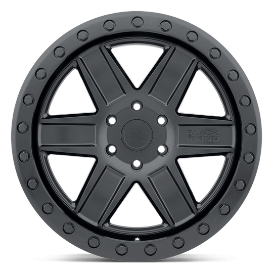 1790ATA005140M78 - Black Rhino Attica 17X9 5X139.7  0mm Matte Black W/ Black Ring - Black Rhino Wheels Canada