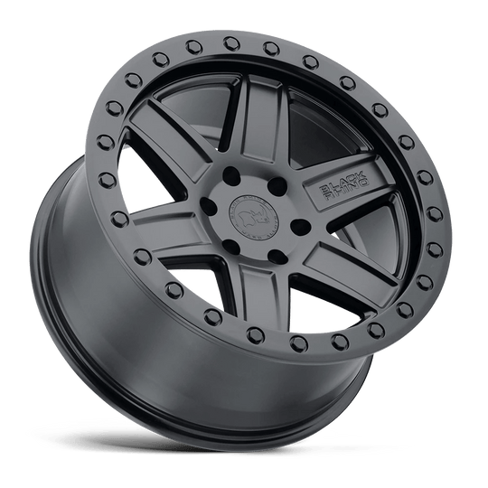 1895ATA126140M12 - Black Rhino Attica 18X9.5 6X139.7  12mm Matte Black W/ Black Ring - Black Rhino Wheels Canada
