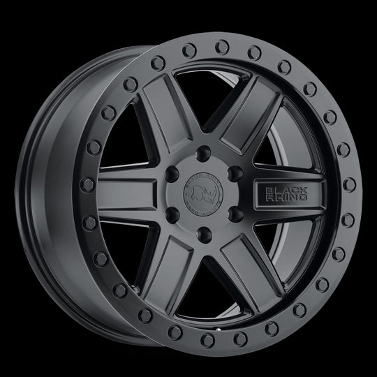 1790ATA005140M78 - Black Rhino Attica 17X9 5X139.7  0mm Matte Black W/ Black Ring - Black Rhino Wheels Canada