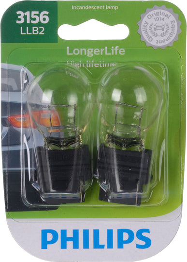 3156LLB2 Philips LongerLife Miniature 3156LL - LongerLife - Twin Blister Pack Philips Bulbs