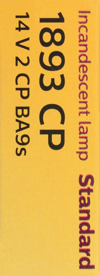 1893CP Philips Standard Miniature 1893 - Standard - Multiple Commercial 10-Pack Philips Bulbs