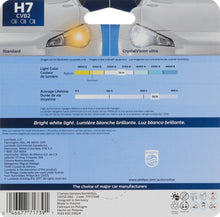 Load image into Gallery viewer, H7CVB2 Philips CrystalVision ultra Headlight H7 - CrystalVision Ultra - Twin Blister Pack Philips Bulbs