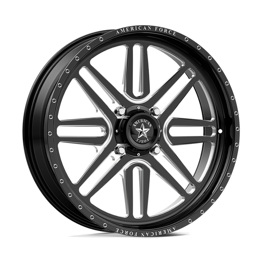 AFTYK01E172-5-21 - American Force Powersports AFW Summit 24X7 4X137 0mm Gloss Black Mill-Mach - American Force Powersports Wheels Canada
