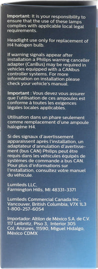 H4XULED Philips X-tremeUltinon LED H4XULED - X-tremeVision - LED Headlight Philips Bulbs