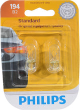 Load image into Gallery viewer, 194B2 Philips Standard Miniature 194 - Standard - Twin Blister Pack Philips Bulbs