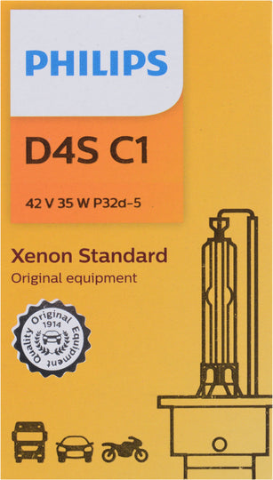 D4SC1 Philips Xenon HID lamp D4S - Standard - Single Commercial Pack Philips Bulbs