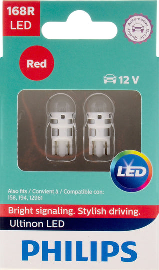 168RLED Philips Ultinon LED 168RLED - Ultinon LED - Red Philips Bulbs