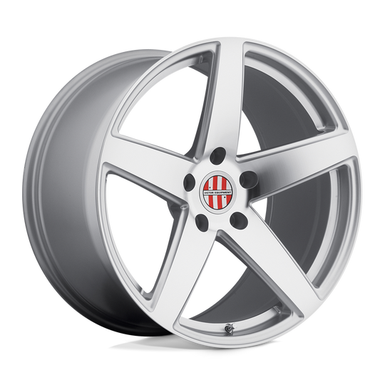 2085VIB455130S71 - Victor Equipment Baden 20X8.5 5X130  45mm Silver W/ Mirror Cut Face - Victor Equipment Wheels Canada
