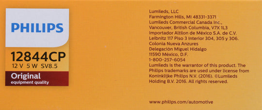 12844CP Philips Standard Minature 12844 - Standard - Multiple Commercial 10-Pack Philips Bulbs