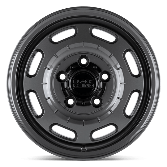 1780BDR386130G84 - Black Rhino Bandolier 17X8 6X130  38mm Gloss Gunmetal - Black Rhino Wheels Canada