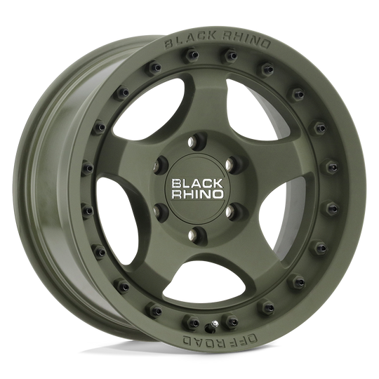 1680BTM-06140N12 - Black Rhino Bantam 16X8 6X139.7 -10 mm Olive Drab Green - Black Rhino Wheels Canada