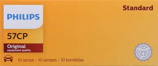 57CP Philips Standard Miniature 57 - Standard - Multiple Commercial 10-Pack Philips Bulbs