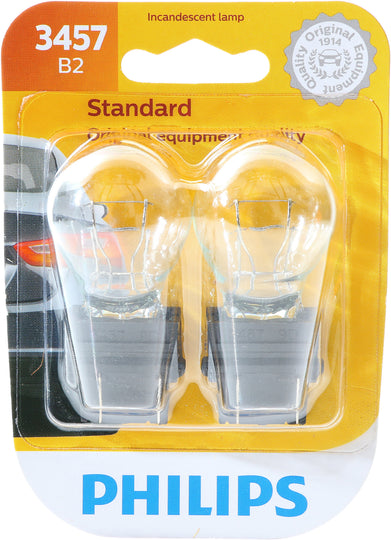 3457B2 Philips Standard Miniature 3457 - Standard - Twin Blister Pack Philips Bulbs