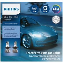 Load image into Gallery viewer, H4UELED Philips Ultinon Essential - Ultinon Essential Philips Bulbs