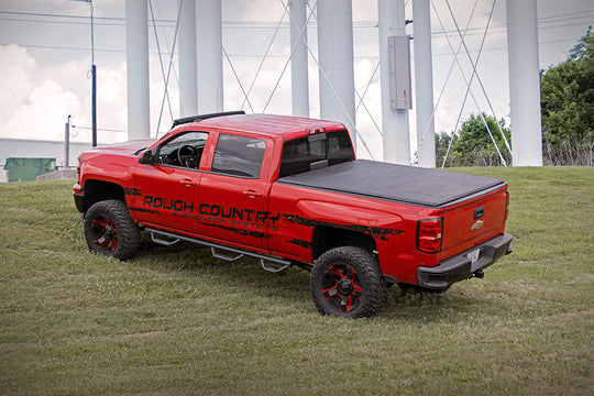 RC44207650 Bed Cover - Soft Fold - 6'7" Bed - Chevy 1500 & Chevy/GMC 2500HD/3500HD (07-14) Rough Country Canada