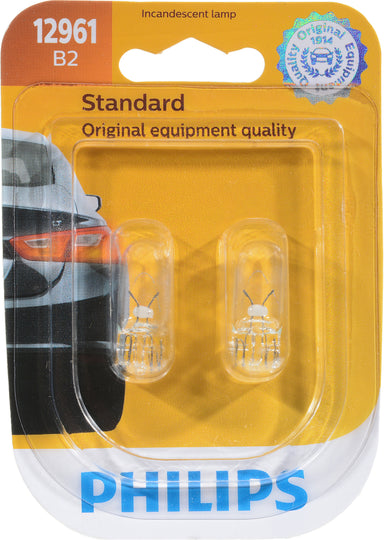12961B2 Philips Standard Miniature 12961 - Standard - Twin Blister Pack Philips Bulbs