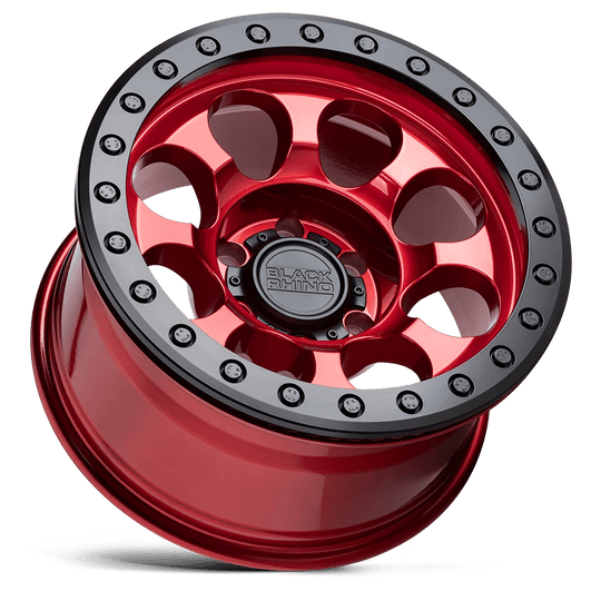 1785RIT006140R12 - Black Rhino Riot 17X8.5 6X139.7  0mm Candy Red W/ Black Ring & Bolts - Black Rhino Wheels Canada