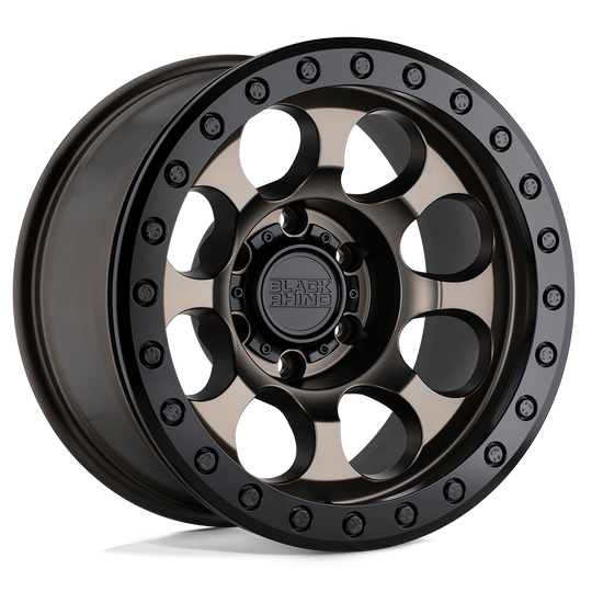 1785RIT006135Z87 - Black Rhino Riot 17X8.5 6X135  0mm Matte Bronze W/ Black Ring & Bolts - Black Rhino Wheels Canada