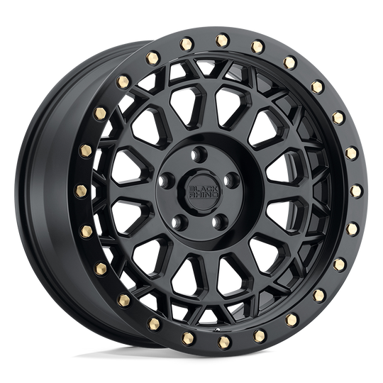 2095PRM005127M71 - Black Rhino Primm 20X9.5 5X127  0mm Matte Black W/ Brass Bolts - Black Rhino Wheels Canada