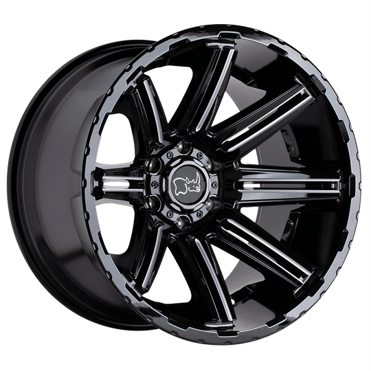 2012RPG-46140R12 - Black Rhino Rampage 20X12 6X139.7 -44 mm Gloss Black - Black Rhino Wheels Canada
