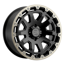 Load image into Gallery viewer, 1890RAZ128165M22 - Black Rhino Razorback 18X9 8X165.1  12mm Matte Black W/ Machined Dark Tint Lip - Black Rhino Wheels Canada