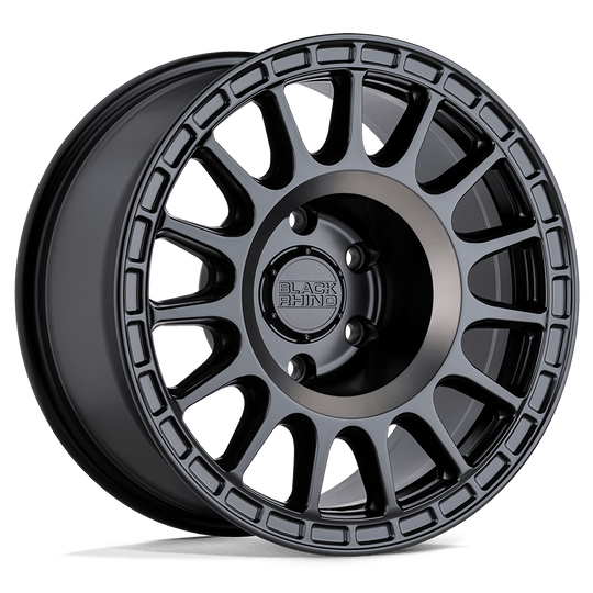 1785SND-26140M12A - Black Rhino Sandstorm 17X8.5 6X139.7 -22 mm Semi Gloss Black W/ Machined Dark Tint Ring - Black Rhino Wheels Canada
