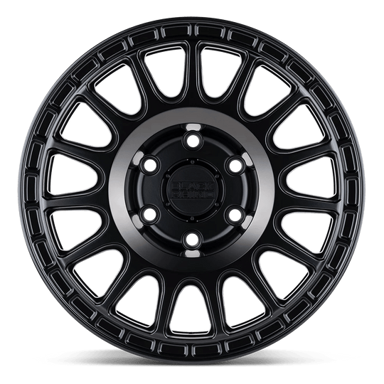 1880SND355108M72A - Black Rhino Sandstorm 18X8 5X108  35mm Semi Gloss Black W/ Machined Dark Tint Ring - Black Rhino Wheels Canada