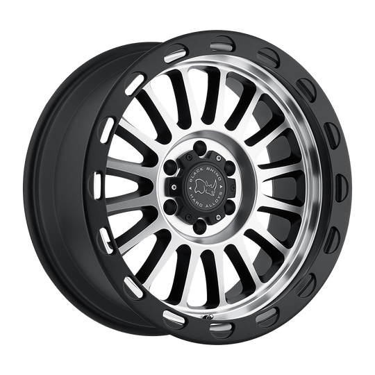 1890TAP-28165F22 - Black Rhino Taupo 18X9 8X165.1 -12 mm Matte Black W/ Matte Machined Face - Black Rhino Wheels Canada