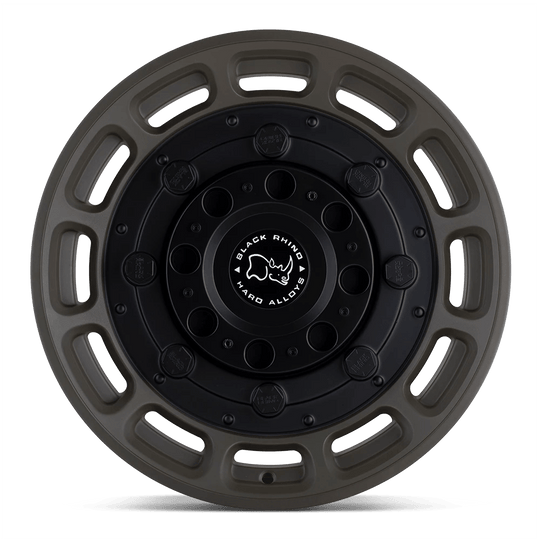 1785WHG006140N12 - Black Rhino Warthog 17X8.5 6X139.7  0mm Matte Olive Dab Green With Black Center - Black Rhino Wheels Canada